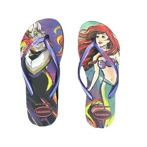 Havaianas Disney Villains Little Mermaid Ariel Flip Flops Women’s Size 7-8